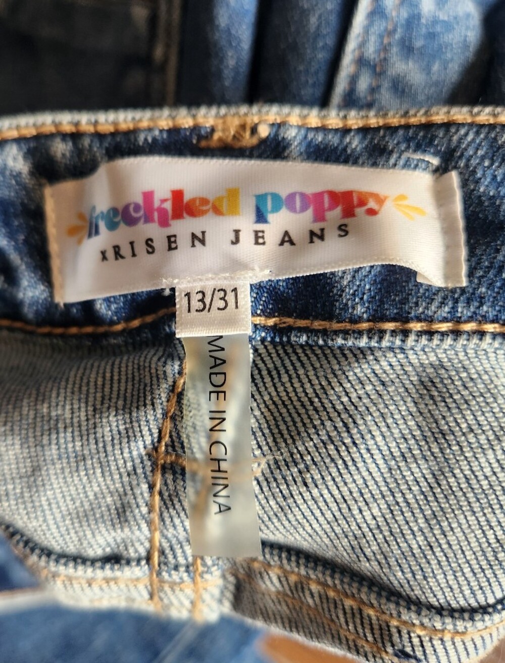 Risen Freckled Poppy Wide Leg Women’s Jeans - Light Blue - Picture 6 of 7